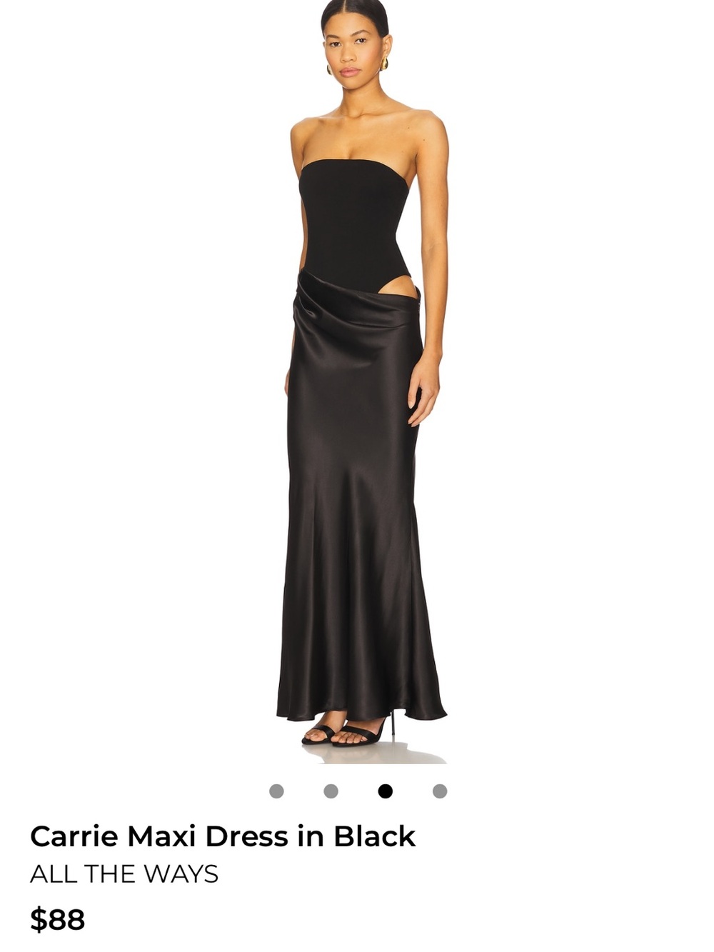 Revolve Elegant Black Strapless Dress - Picture 4 of 6